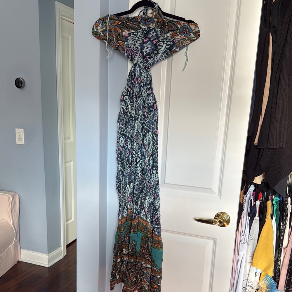 Elegant Multicolor Off-Shoulder Dress